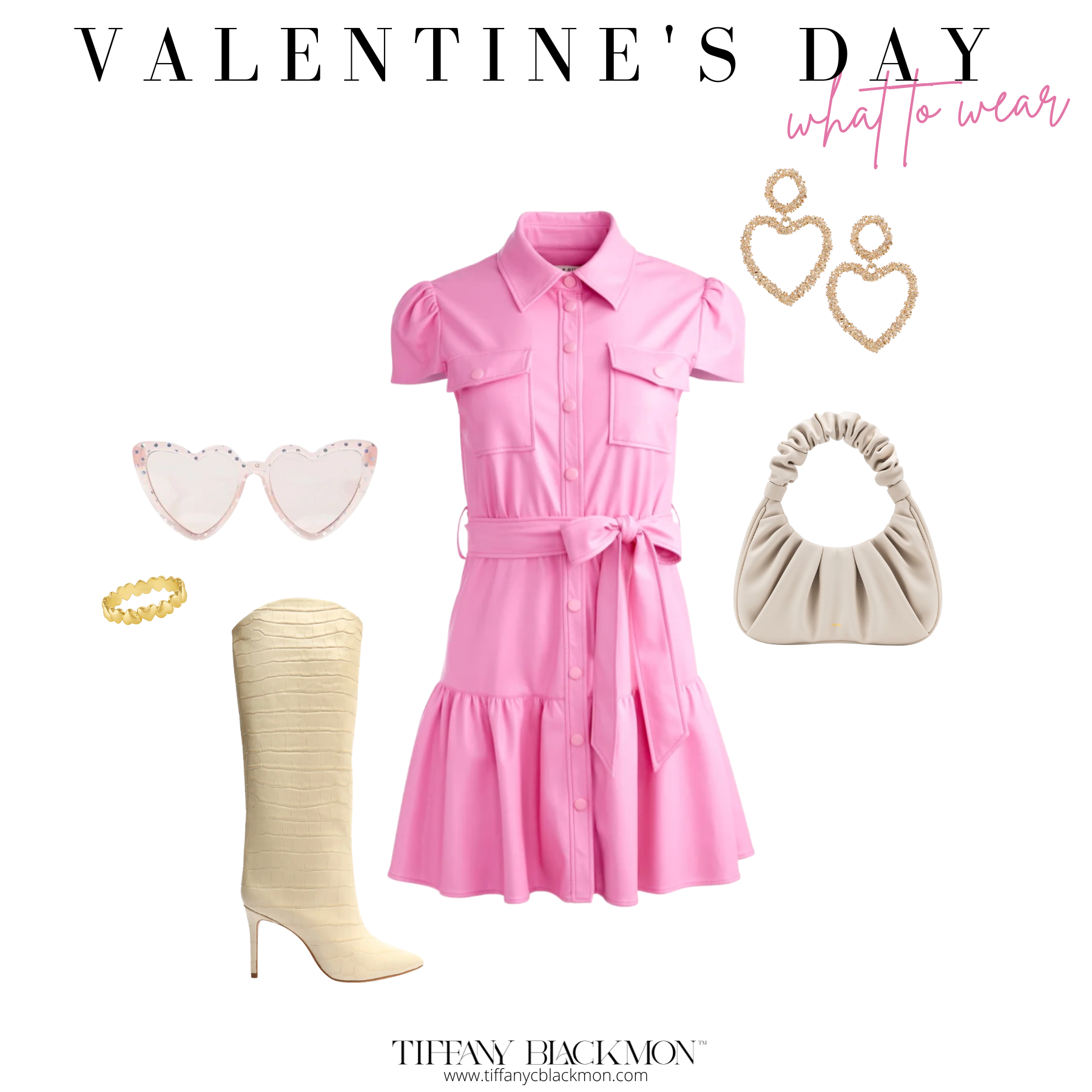 Valentine's Day: What to Wear
#pink #pinkdress #boots #tallboots #purse #jewelry #datenight #earrings #accessories