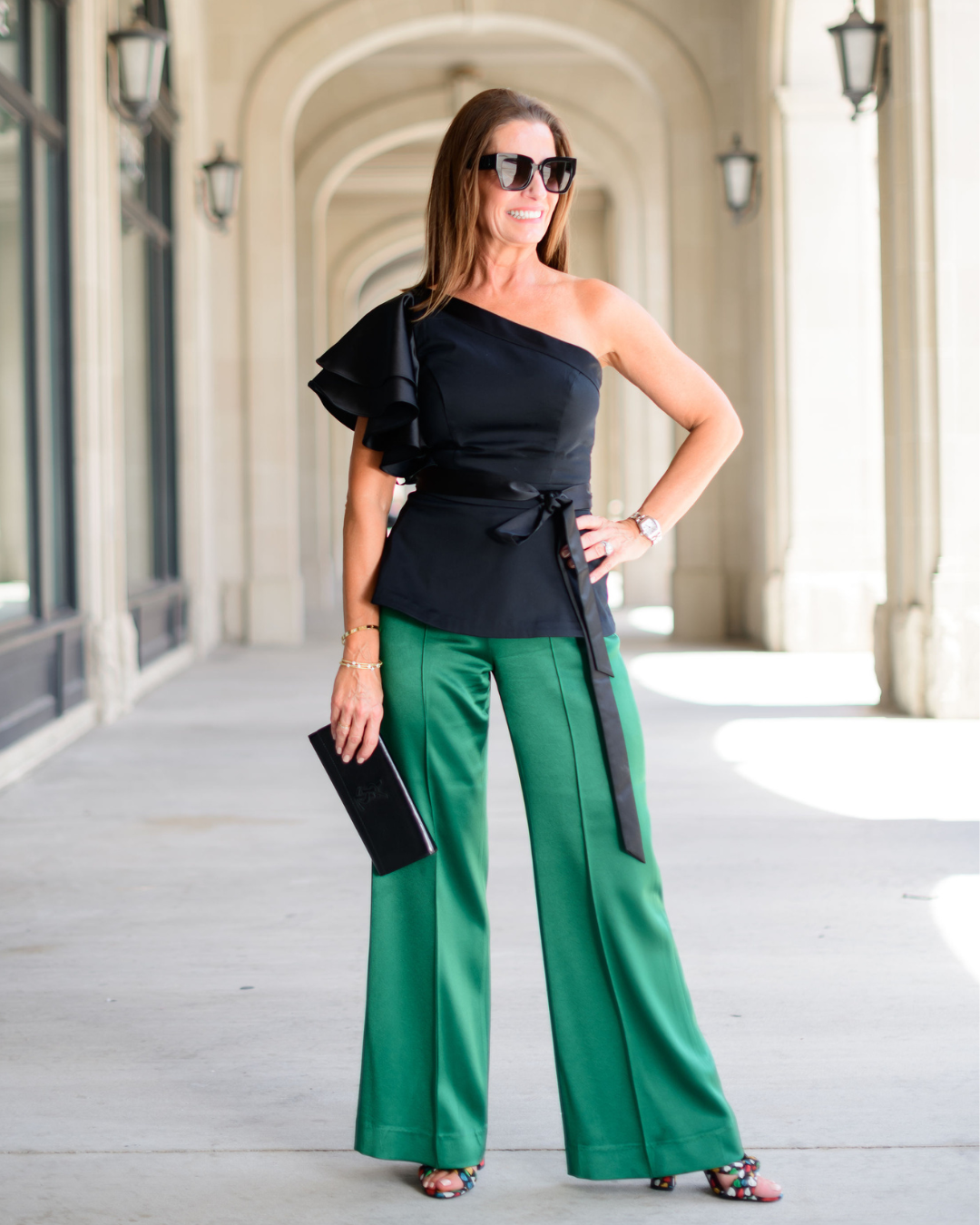 Spring Color Edit: Shades of Green

Spring, color, green, green outfit, outfit guide, holiday outfit, St. Patrick's Day, green wide leg pants black top