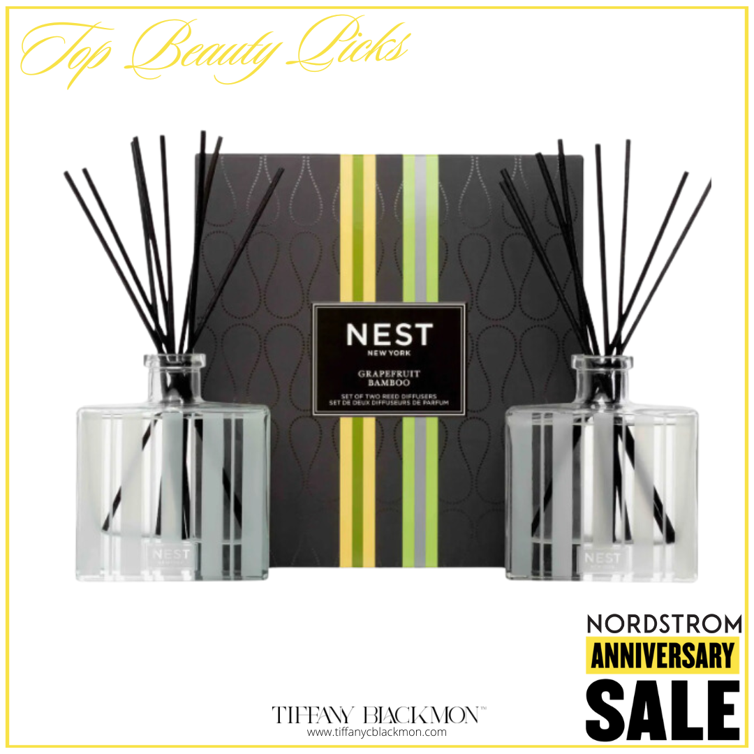 top beauty picks, nordstrom anniversary sale, beauty picks, 2024 nordstrom anniversary sale, nordstrom, sale, beauty deals, nest diffuser duo, beauty favorite, jo malone set