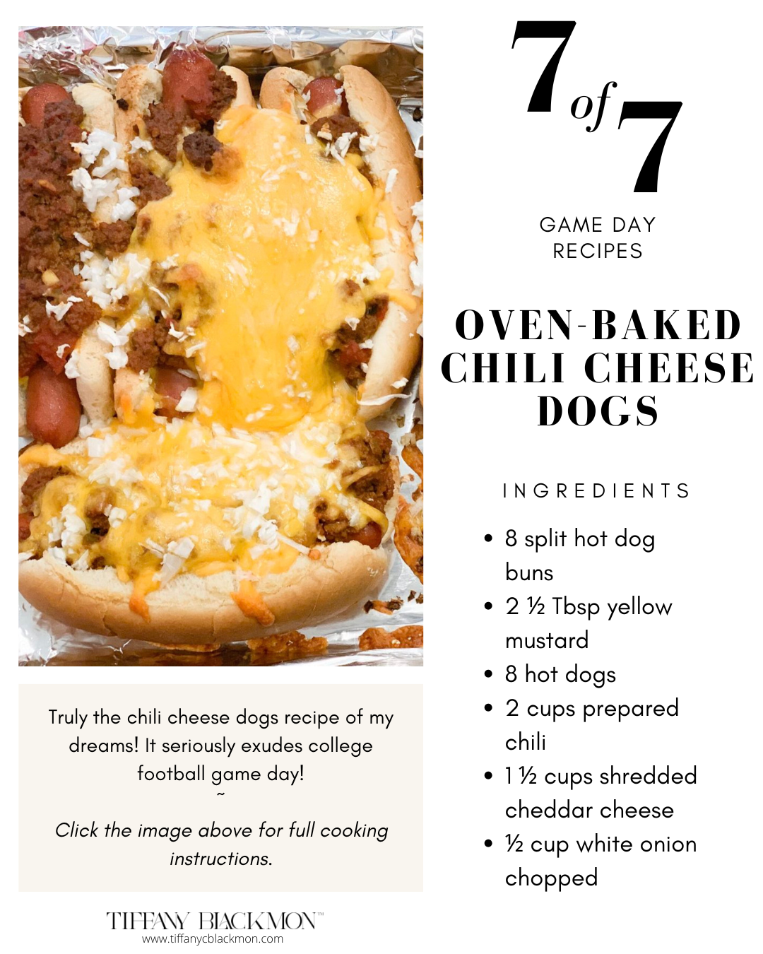 oven-baked chili cheese dogs, game day recipes