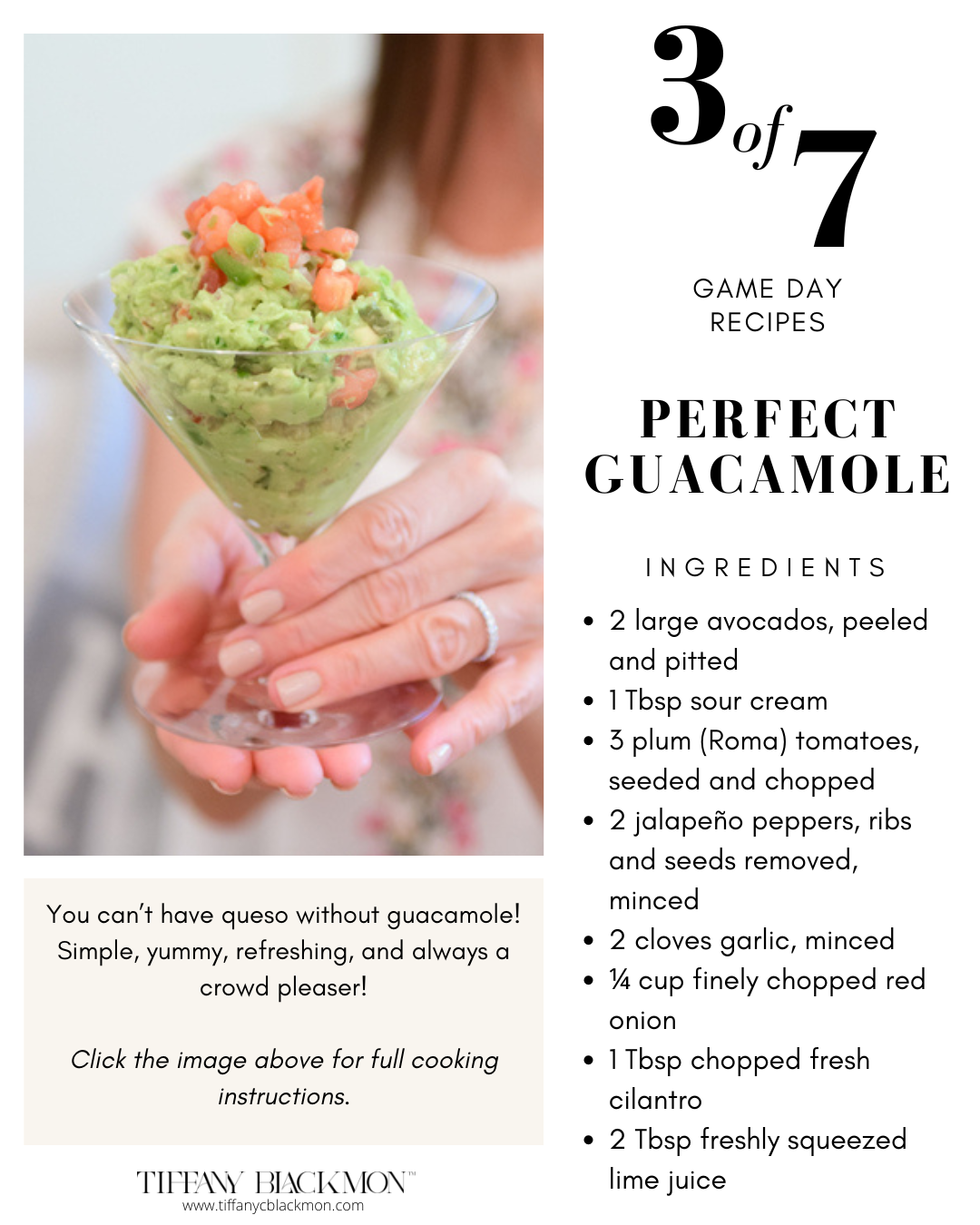 perfect guacamole, game day recipes