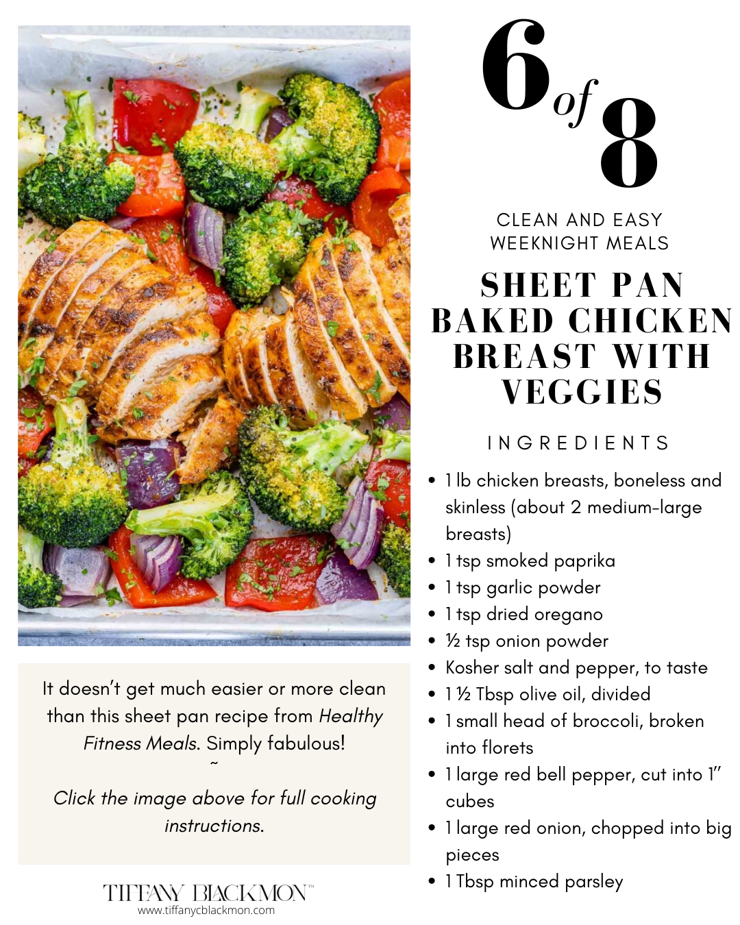 8 Easy and Healthy Weeknight Meals, meals, quick meals, crockpot, sheet pan, gluten free, chicken, vegetables