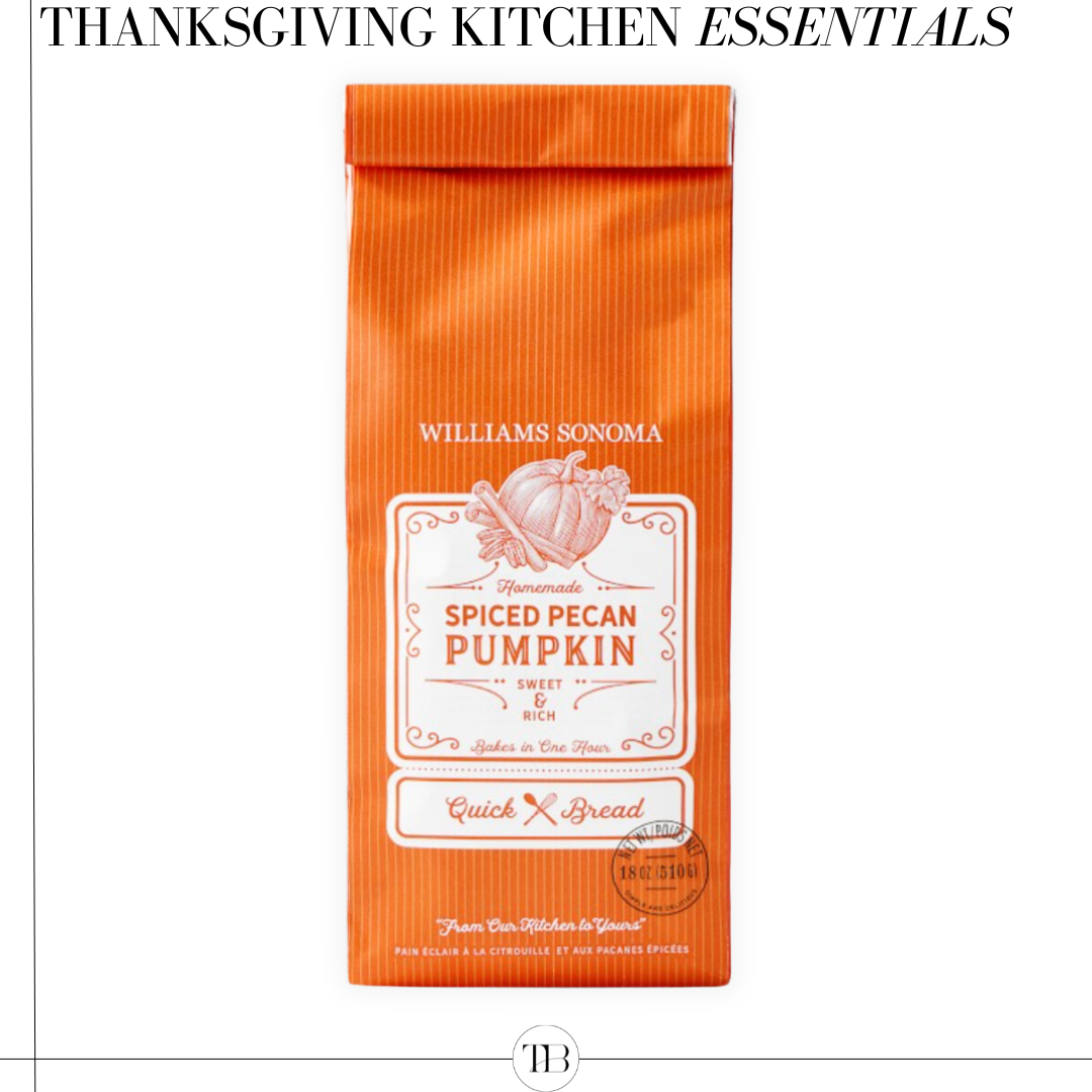 thanksgiving kitchen essentials, pumpkin bread